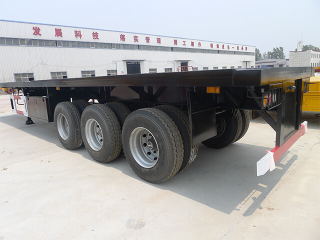 3 Axle 40 Feet Flatbed Container Semi Trailer