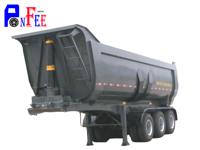 3 Axles 50 tons U type dump semi trailer