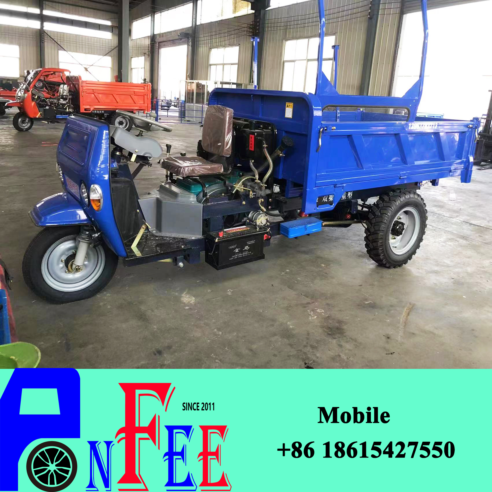 2000KG Three Open Doors Mini Truck with 18HP/22HP/28HP Diesel Engine