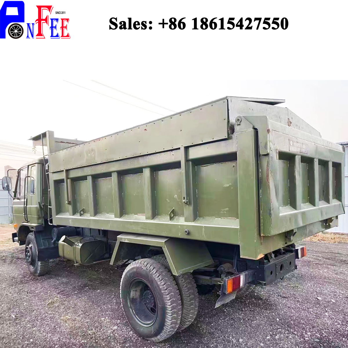 DONGFENG 10 Tons 6 Tires 4x2 Used Dump Trucks with Cummins Engine