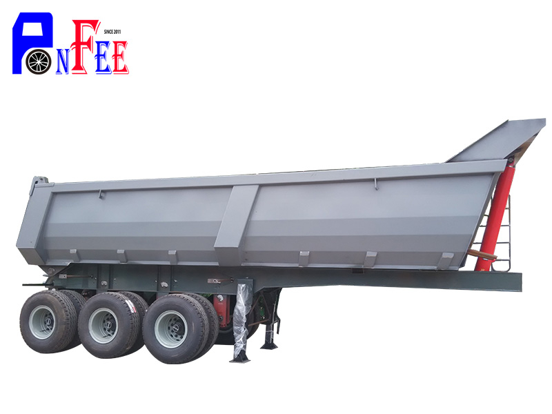 3 Axles 50 tons U type dump semi trailer