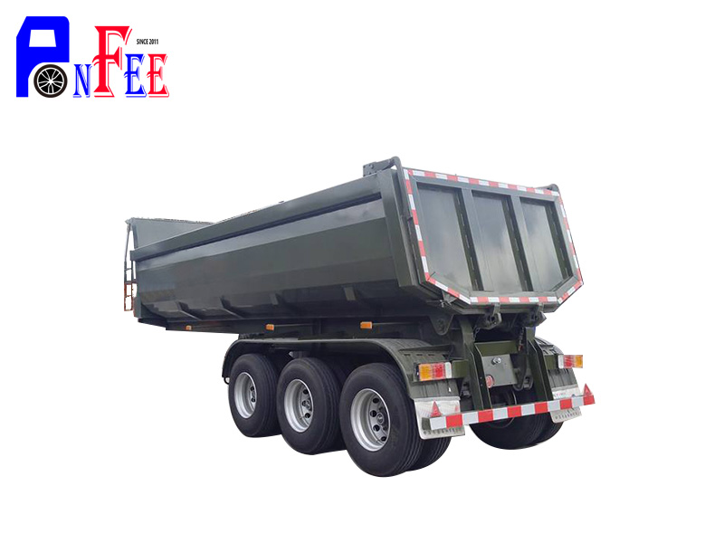 3 Axles 50 tons U type dump semi trailer